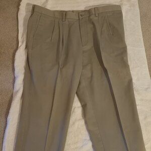 Allora Made in Italy Olive Pleated Dress Pants – Men’s